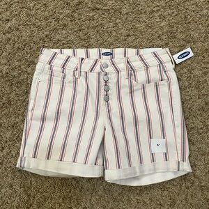 🏷️ 3 for $10 - NWT Off White Stripe Shorts